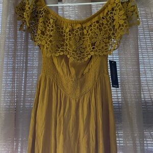 Mustard Cropped Jumpsuit